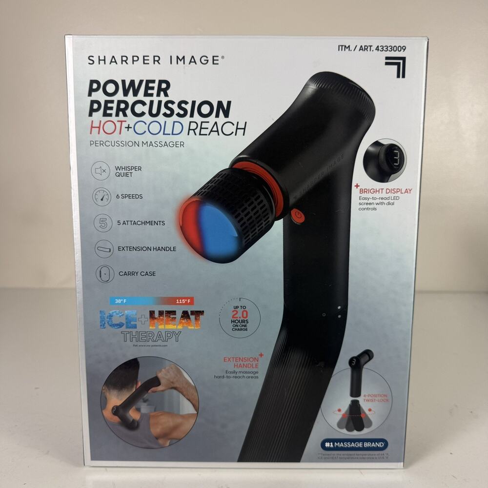 New Sharper Image Hot Cold Reach Power Percussion massager